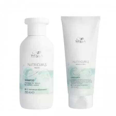 Wella Nutricurls, zestaw do włosów falowanych, szampon + odżywka