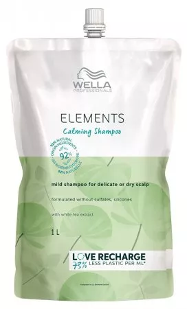 Wella Elements Calming, szampon kojący do wrażliwej skóry głowy, refill, 1000ml