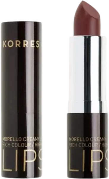 Korres Morello Creamy, pomadka do ust z błyszczącym wykończeniem, 34 Mocha Brown
