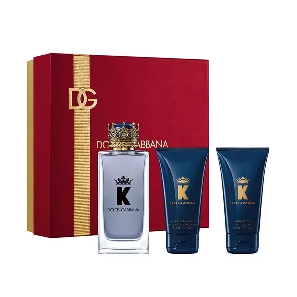 Dolce & Gabbana K by Dolce & Gabbana zestaw woda toaletowa spray 100ml + żel pod prysznic 50ml + balsam po goleniu 50ml (M)