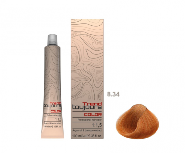 Trend Toujours Professional Color Care, farba do włosów, 8.34, 100ml