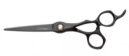 Aristocut XTL, nożyczki fryzjerskie offsetowe 6.0", antyalergiczne, stal japońska, czarna powłoka tytanowa
