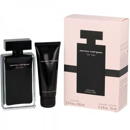 Narciso Rodriguez For Her zestaw woda toaletowa spray 100ml + balsam do ciała 75ml (W)