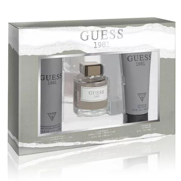 Guess Guess 1981 for Men zestaw woda toaletowa spray 100ml + żel pod prysznic 200ml + dezodorant spray 226ml (M)