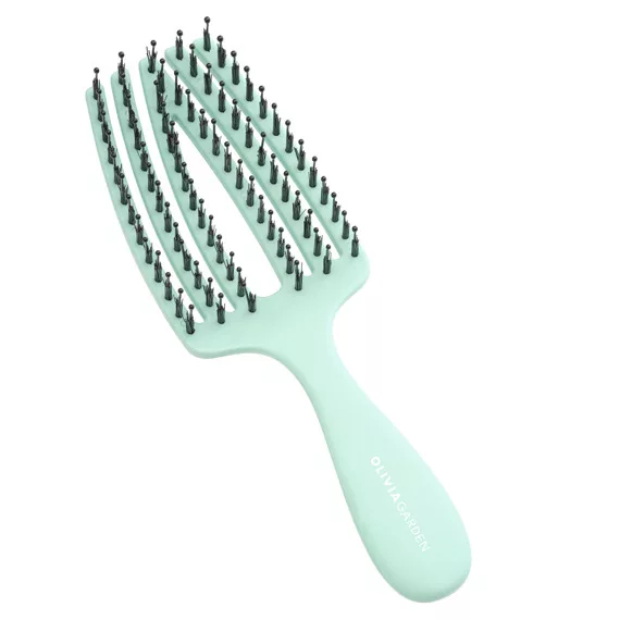 Olivia Garden Fingerbrush Care Mini Kids, szczotka do rozczesywania włosów dla dzieci, miętowa