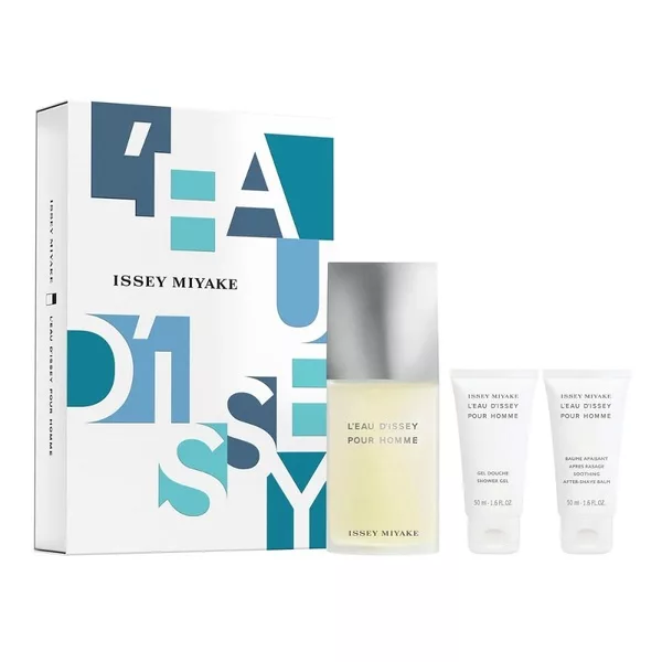 Issey Miyake L'Eau d'Issey Pour Homme zestaw prezentowy dla mężczyzn woda toaletowa 125ml + żel pod prysznic 50ml + balsam po goleniu 50ml
