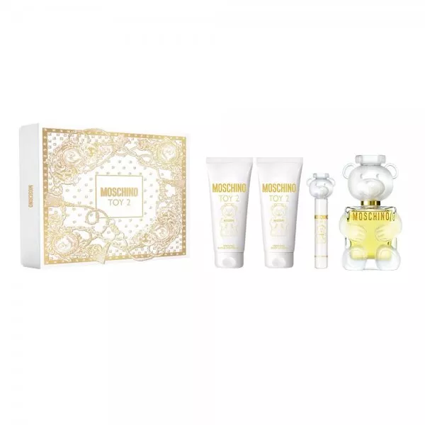 Moschino Toy 2 zestaw woda perfumowana spray 100ml + woda perfumowana spray 10ml + żel pod prysznic 100ml + balsam do ciała 100ml (W)