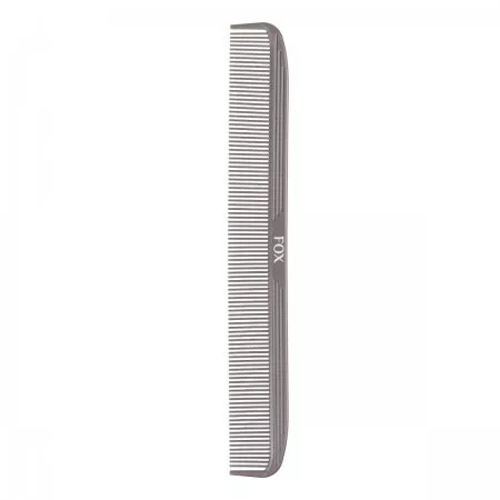 Fox Earth Colors, grzebień fryzjerski o jednakowych ząbkach, szary