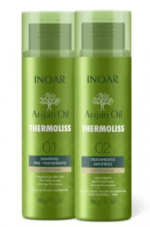 INOAR Thermoliss, zestaw wegańskiej kuracji dyscyplinującej, 2x900ml