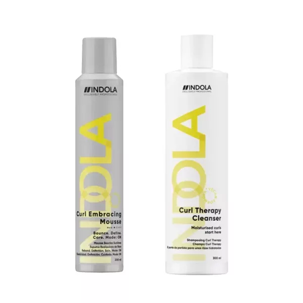 Indola Curls, zestaw do pielęgnacji naturalnie kręconych włosów, szampon + pianka