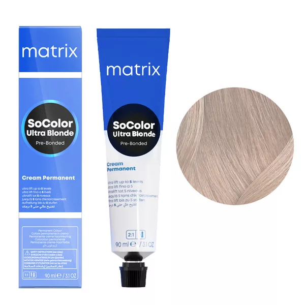 Matrix SoColor Ultra Blonde, ekstra rozjaśniająca farba do włosów z technologią Pre-Bonded, UL-M, 90ml - brak pudełka