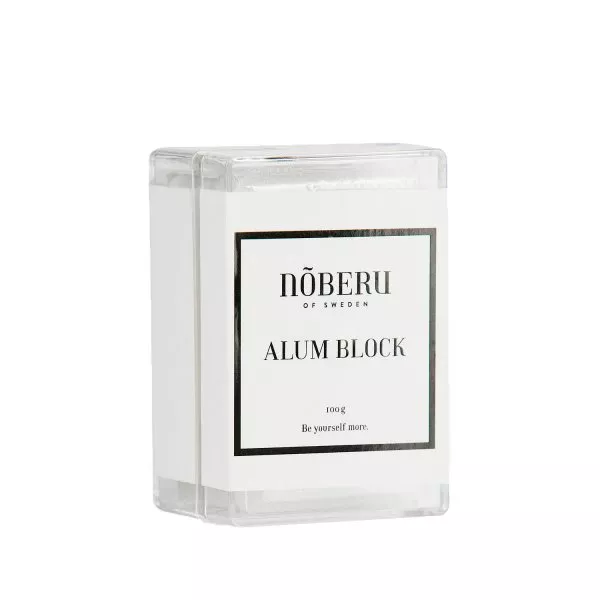 Noberu Alum Block, ałun w kostce do drobnych zacięć po goleniu, 100g