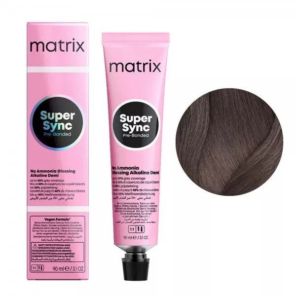 Matrix Super Sync Pre-Bonded, krem do koloryzacji ton w ton, 6P, 90ml