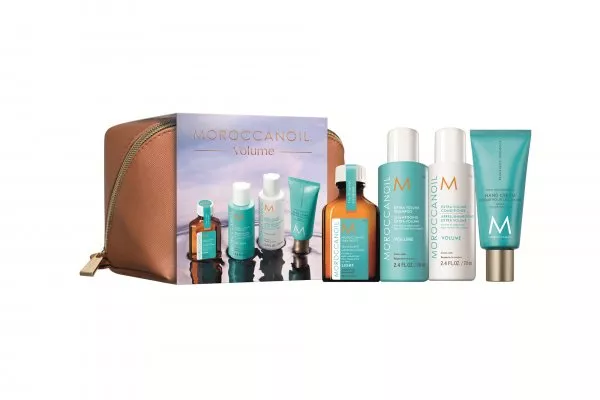 Moroccanoil Volume Travel Set, dodający objętość zestaw podróżny, szampon + odżywka + kuracja + gratis