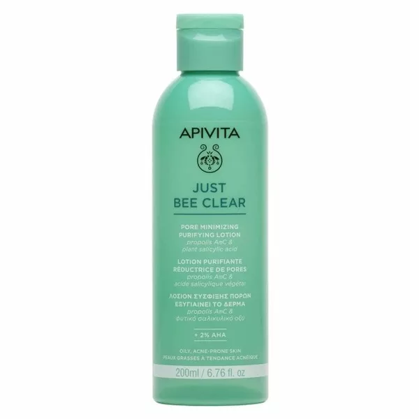 Apivita Just Bee Clear Pore Minimizing Purifying Lotion matujący tonik oczyszczający do cery tłustej 200ml