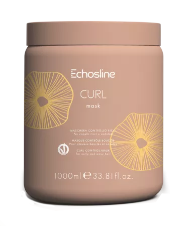 Echosline Curl, maska do włosów kręconych i falowanych, 1000ml