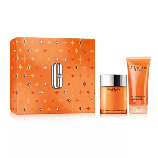 Clinique Happy For Men zestaw woda kolońska 100ml + żel do mycia ciała i włosów 200ml (M)