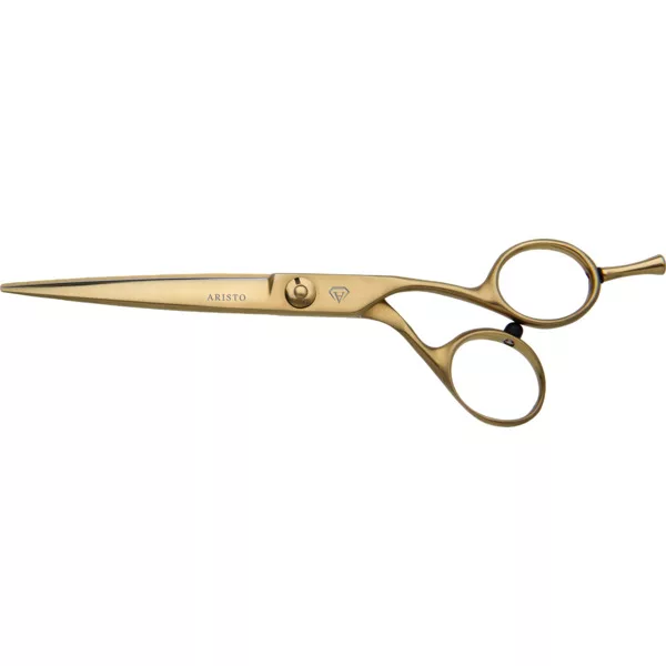 Aristo Cut Like a Diamond Ergo-Flow 6.0", nożyczki fryzjerskie, matowe złoto, precyzyjne cięcie, ergonomiczne