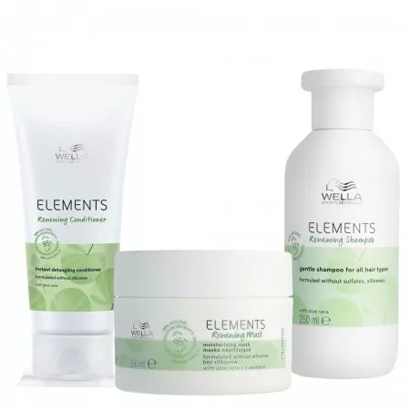 Wella Elements Renewig, zestaw do codziennej pielęgnacji włosów, szampon + odżywka + maska