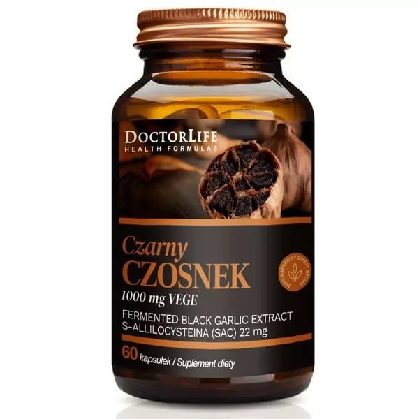 Doctor Life Czarny Czosnek suplement diety 60 kapsułek