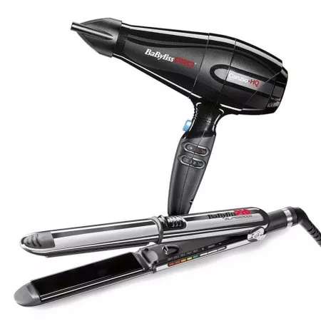 BaByliss Pro, zestaw: suszarka Caruso + prostownica Elipsis 3000