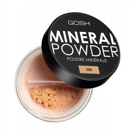 Gosh Mineral Powder, puder mineralny do twarzy, sypki, 8g, 008 Tan