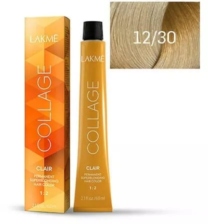 Lakme Collage, farba do włosów trwale koloryzująca, 12/30, 60ml