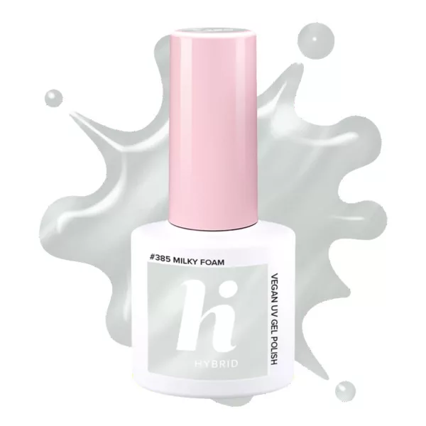 hi hybrid Soapy Collection, lakier hybrydowy, #385 Milky Foam, 5ml