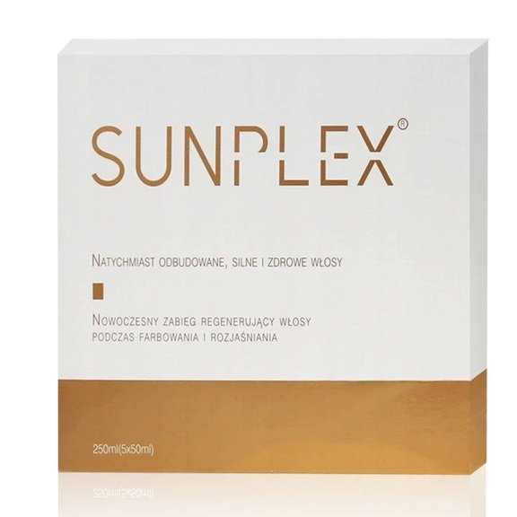 Sunplex, kuracja do regeneracji włosów po zabiegach fryzjerskich, 5x50ml