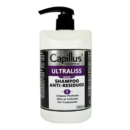 Capillus Ultraliss Forte, szampon bez soli, przed zabiegiem nanoplastii, 500ml