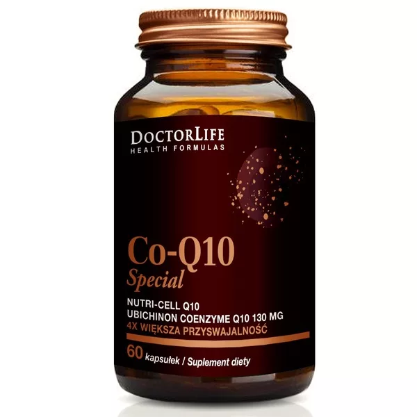 Doctor Life Co-Q10 Special koenzym Q10 130mg w organicznym oleju kokosowym suplement diety 60 kapsułek