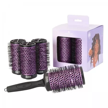 Olivia Garden Multibrush Curlers Kit, zestaw szczotek do włosów, 55mm, 4 szt.