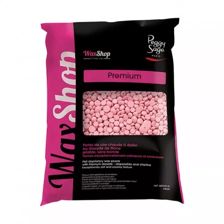 Peggy Sage, perełki wosku do depilacji na gorąco do skóry wrażliwej, różane, 800g