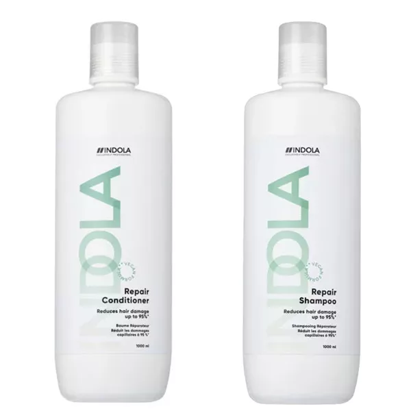 Indola Repair, zestaw XL regenerujący do włosów, szampon + odżywka, 2x1000ml