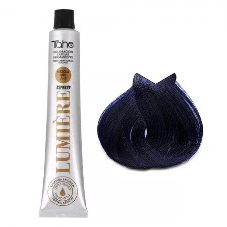 Tahe Lumiere Express, farba do włosów z keratyną i olejkiem arganowym, koloryzacja trwała, 1.1, 100ml