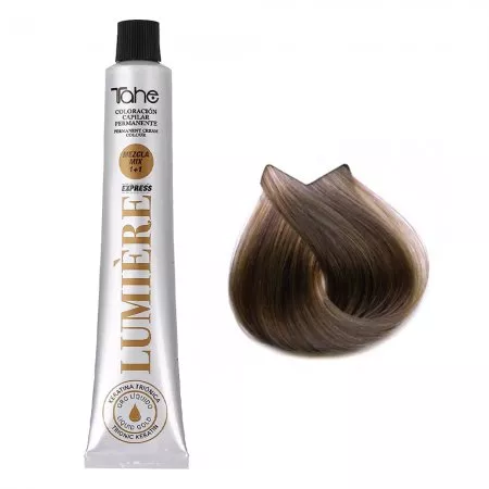 Tahe Lumiere Express, farba do włosów z keratyną i olejkiem arganowym, koloryzacja trwała, 7.02, 100ml
