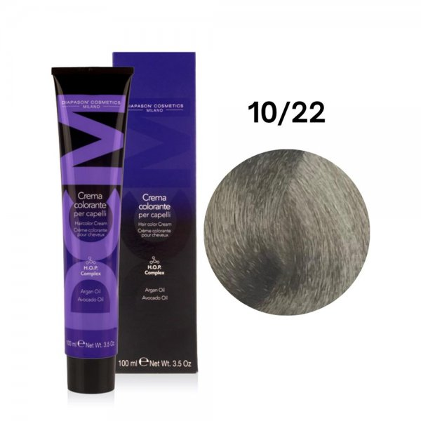 Diapason DCM, farba do włosów, 10/22 Intensywny Rozjaśniający Popielaty Blond, 100ml