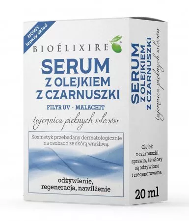 Bioelixire, serum z olejkiem z czarnuszki, filtr UV, 20ml