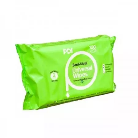 PDI Sani Cloth Universal, chusteczki do dezynfekcji małych powierzchni i sprzętu, 100szt.