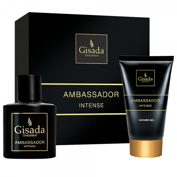 Gisada Ambassador Intense zestaw woda perfumowana spray 50ml + żel pod prysznic 100ml (M)