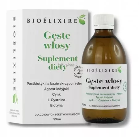 Bioelixire, sumplement diety przeciw wypadaniu włosów "Gęste Włosy", 300ml