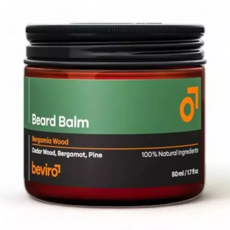 Beviro Beard, Bergamia Wood Beard Balm, balsam do brody, 50ml