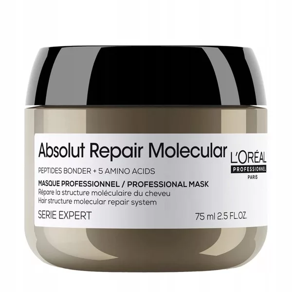 Loreal Absolut Repair Molecular, maska wypełniająca strukturę molekularną włosów, 75ml travel size