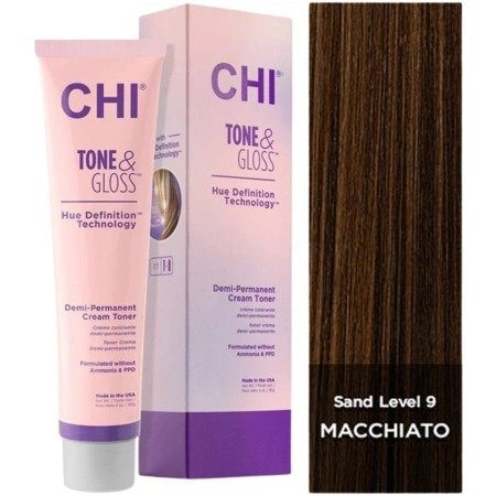 CHI Tone & Gloss, toner do włosów, Macchiato, 85g