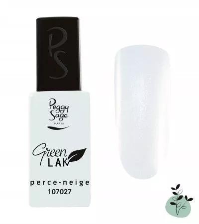 Peggy Sage Green Lak, lakier do paznokci utwardzany lampą UV/LED, 10ml, perce neige
