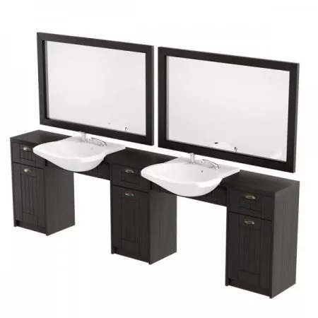 Konsoleta barberska Panda Barber Retro, podwójna