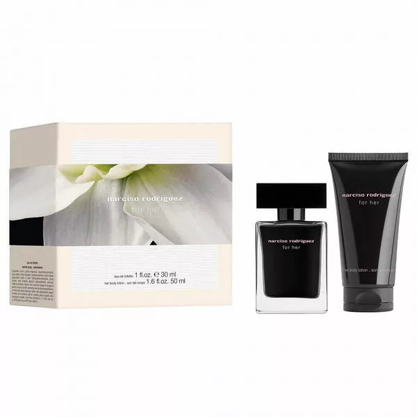 Narciso Rodriguez For Her zestaw woda toaletowa spray 30ml + balsam do ciała 50ml (W)