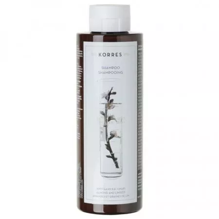 Korres Szampon z wyciągiem z migdałów i olejem lnianym do włosów suchych 250ml