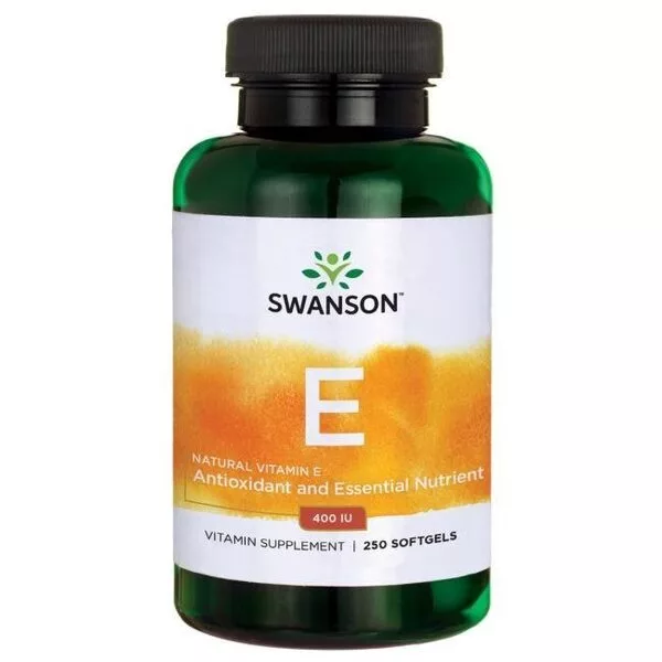 Swanson Witamina E Naturalna 400IU 250kaps - data ważności (7.2026)