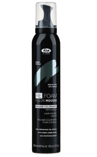 Lisap Re.Foam, odżywka w piance koloryzująca do włosów, intense grey, 200ml